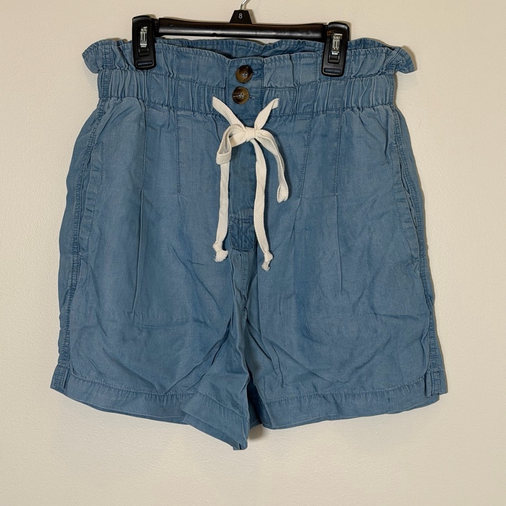 Zenana Outfitters Blue High Waist Shorts
